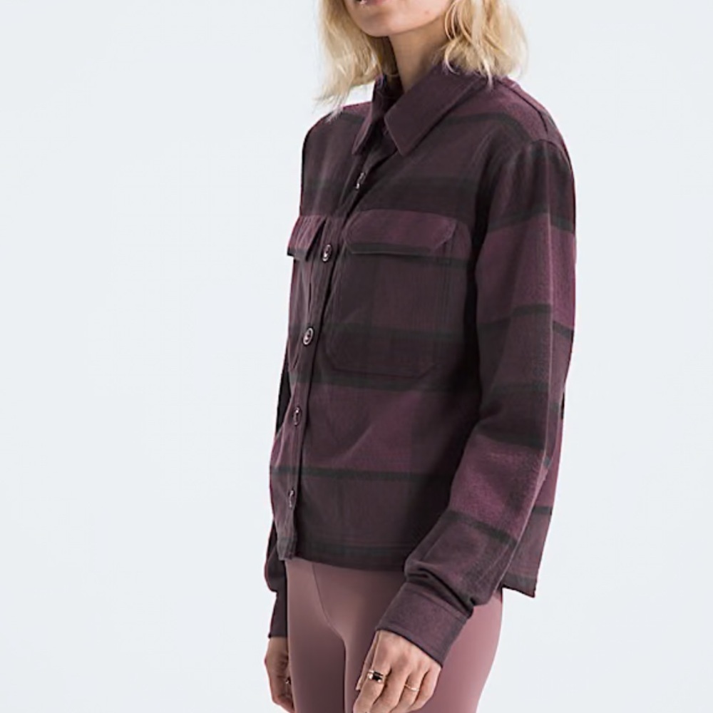THE NORTH FACE Women’s Valley Flannel Button Down Shacket Midnight Mauve XXL - Picture 10 of 10